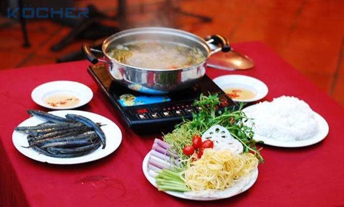 Ăn lẩu bằng bếp từ