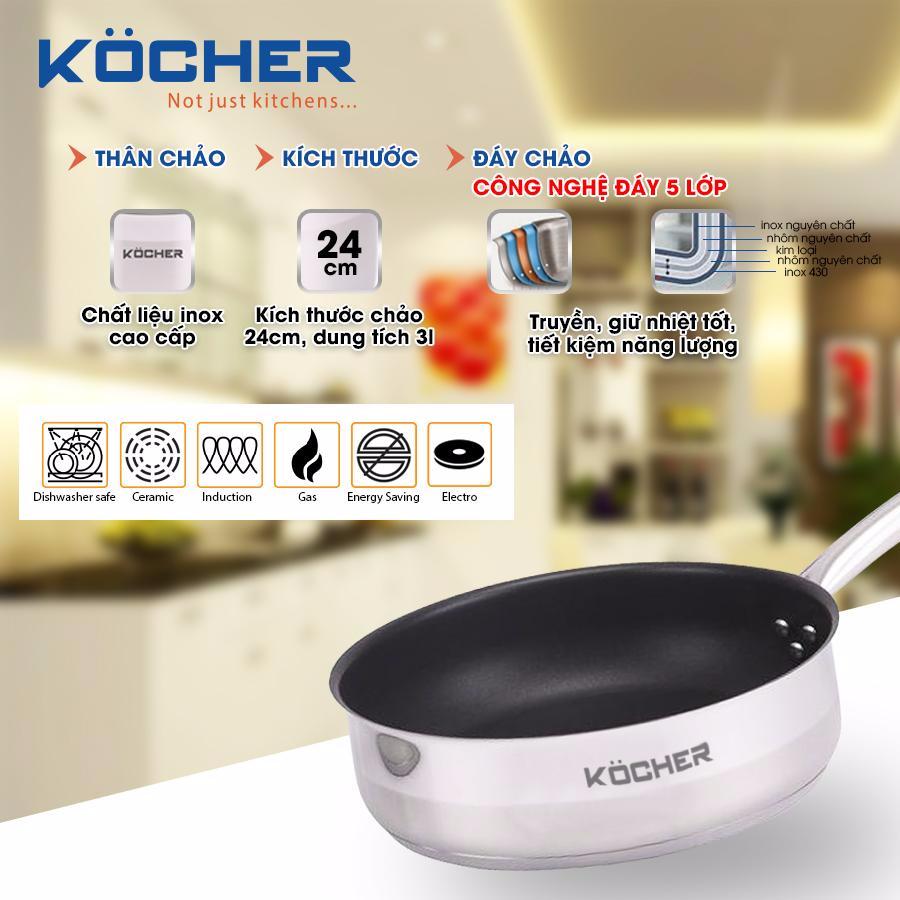 Chảo bếp từ Kocher Lubeck Chảo bếp từ Kocher Lubeck