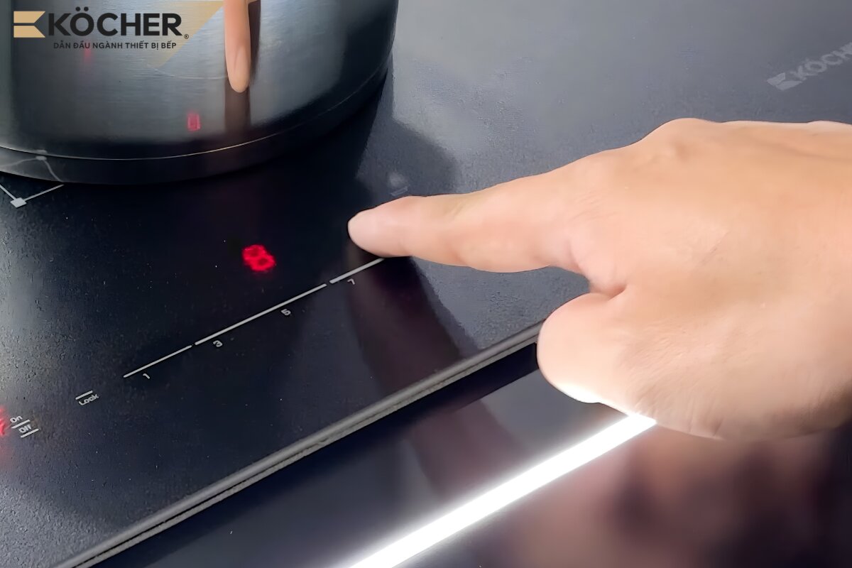 Thiết lập mức nhiệt độ bếp từ phù hợp