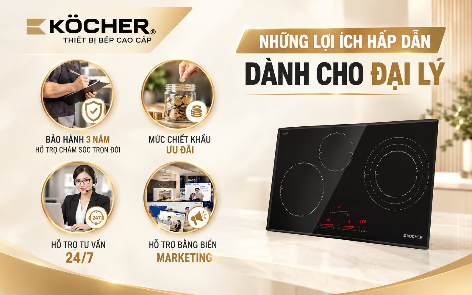 Tuyển đại lý nhà phân phối bếp từ Kocher trên toàn quốc