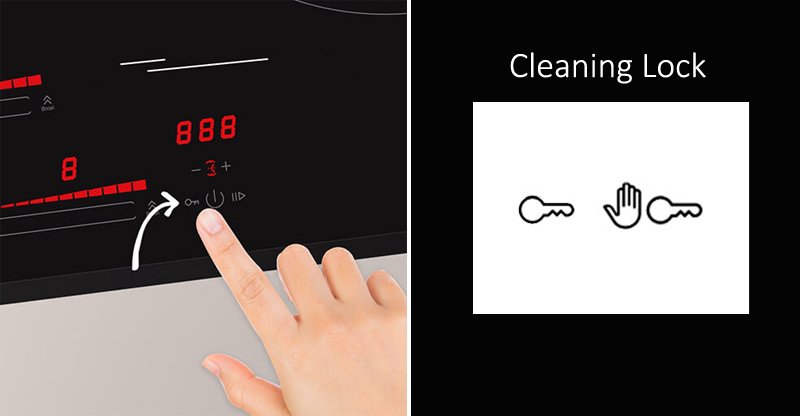 Cách mở bếp hồng ngoại/bếp từ bị khóa để làm sạch - Cleaning Lock Cleaning Lock