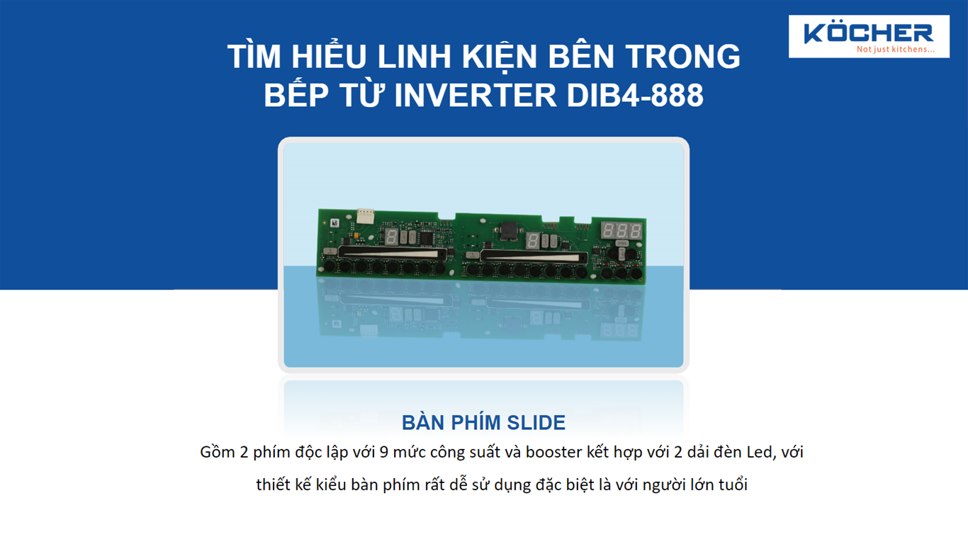 Bàn phím Slide bếp DIB4-888 Bàn phím Slide bếp DIB4-888