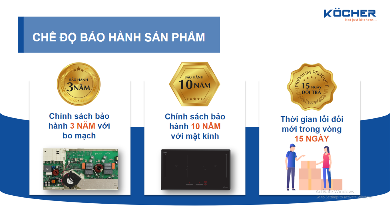 Chế độ bảo hành bếp từ DIB4-888 Chế độ bảo hành bếp từ DIB4-888