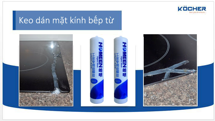 Keo dán mặt kính bếp từ