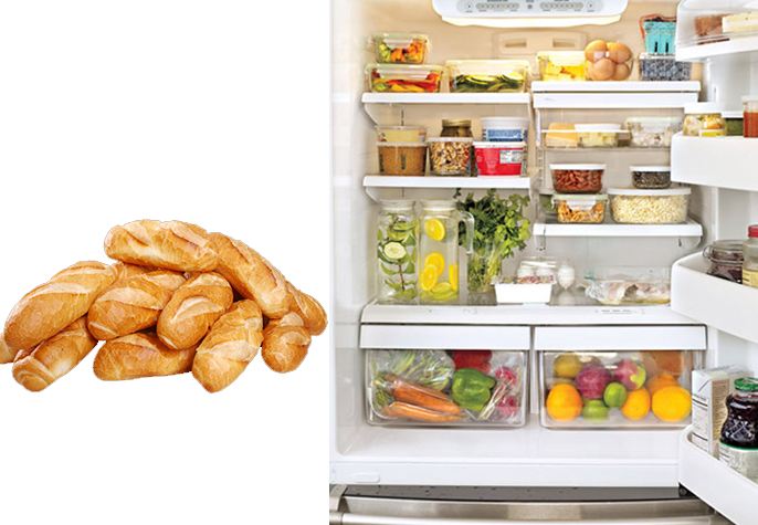Khử mùi tủ lạnh bằng bánh mì