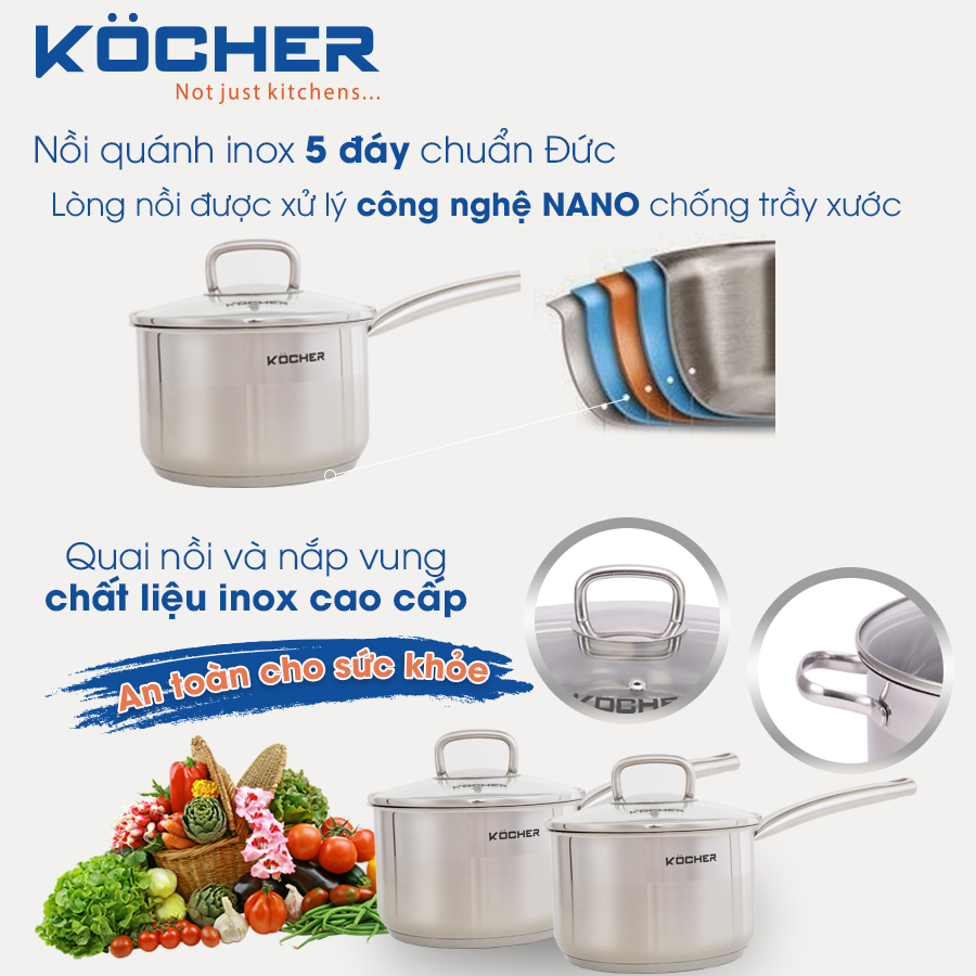 Nồi quánh nấu bột cao cấp Kocher Lubeck Nồi quánh nấu bột cao cấp Kocher Lubeck