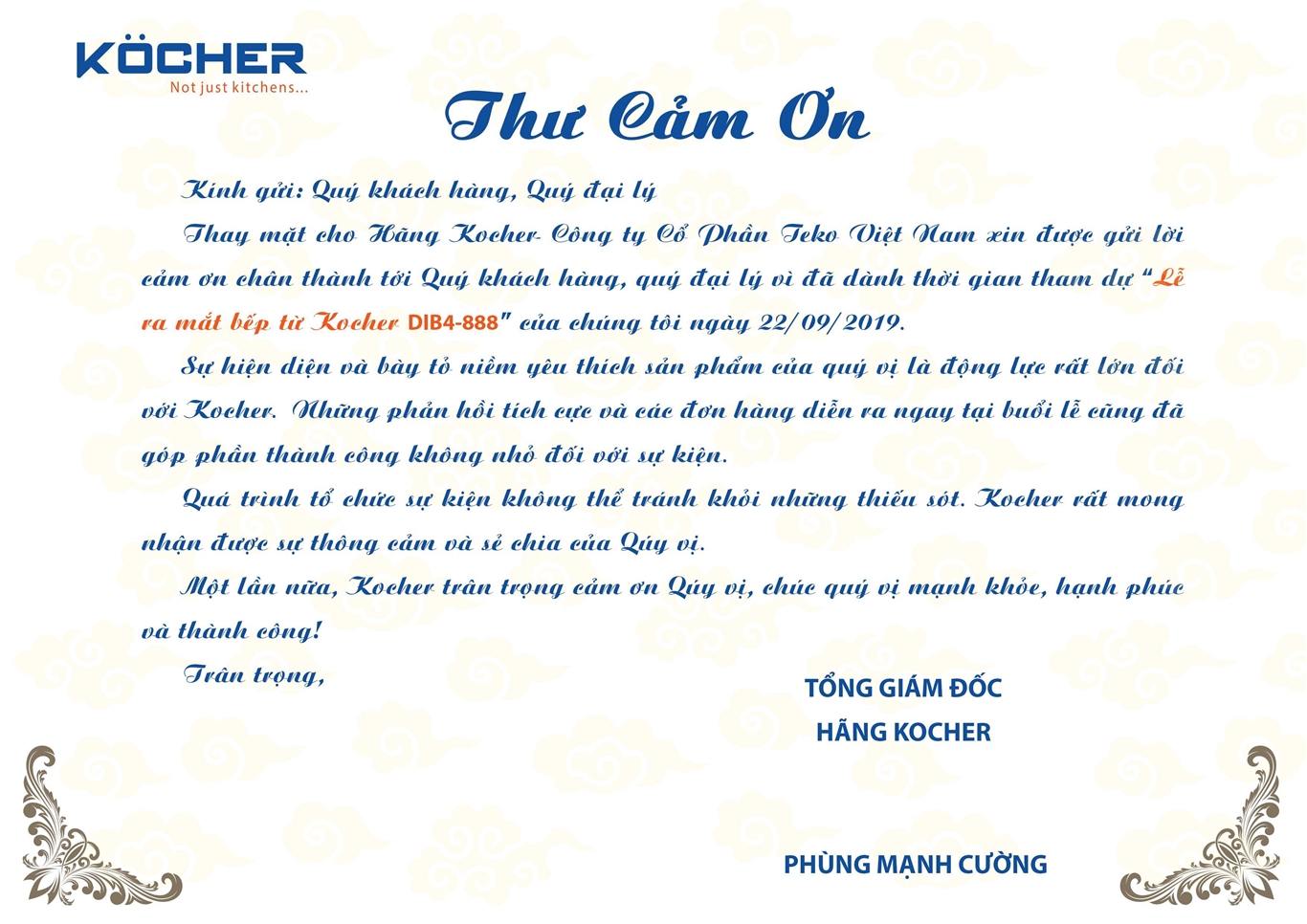 thư cảm ơn