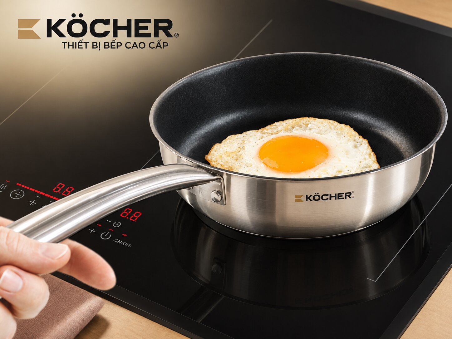 Chảo chiên trứng bếp từ