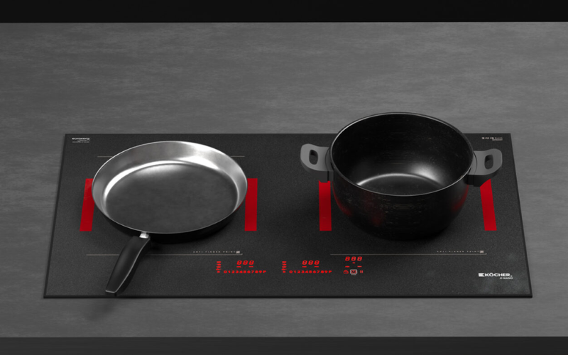 Bếp từ mặt kính nhám Köcher ứng dụng công nghệ X-Nano độc quyền mang đến diện mạo sang trọng và độ bền vượt trội cho thiết bị.