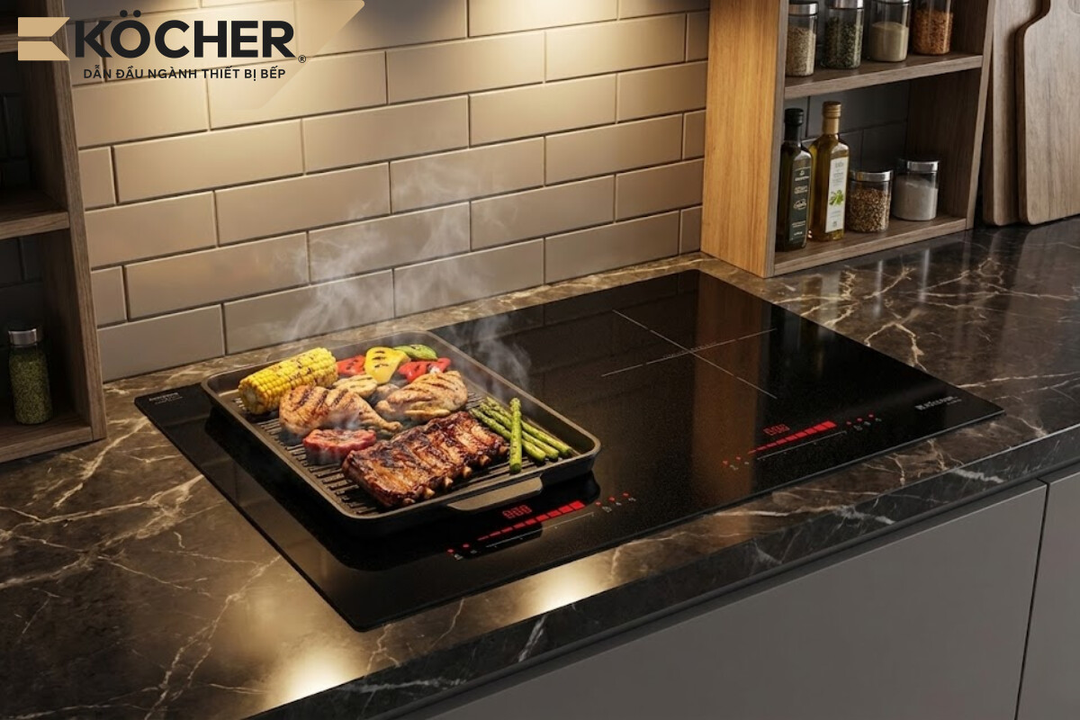 Lựa chọn bếp từ Köcher được tích hợp sẵn công nghệ Inverter giúp thiết bị tập trung gia nhiệt liên tục và hiệu quả kể cả ở mức thấp.