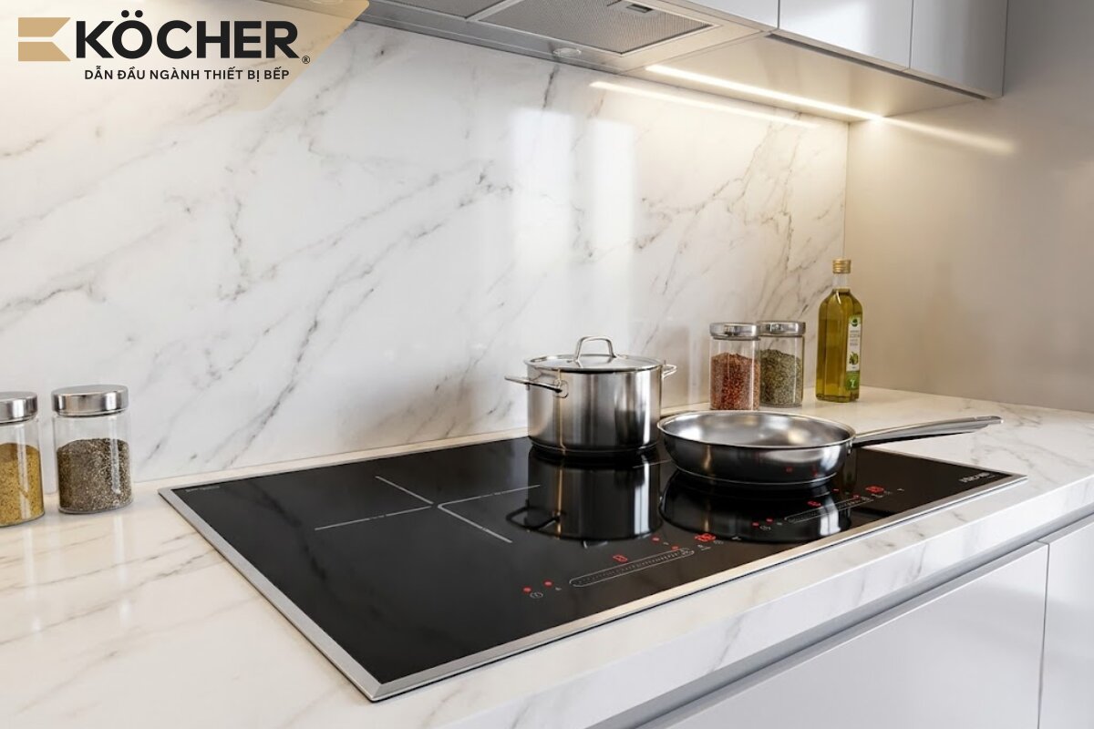 Bếp từ DI-616SE nhập khẩu từ Malaysia được trang bị tính năng nhận diện nồi tự động thông minh giúp tự động nhận diện chính xác kích cỡ xoong nồi để tập trung nhiệt lượng.