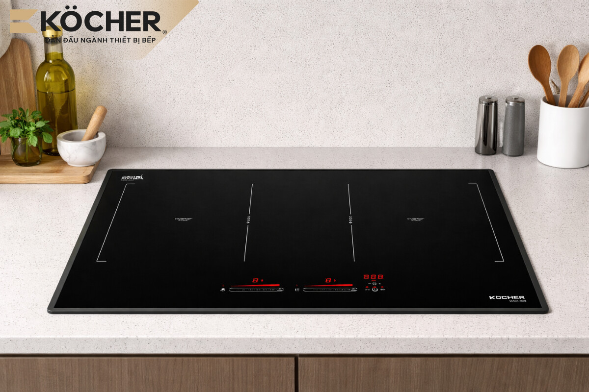 Bếp từ Köcher DIB4-888 được thiết kế riêng cho nơi có khu vực điện áp không ổn định.