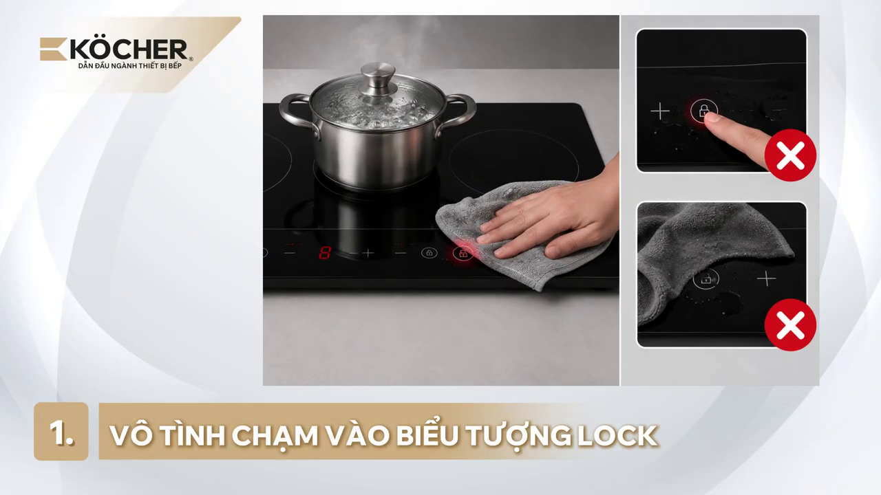 Vô tình chạm vào nút khóa từ 2-3 giây