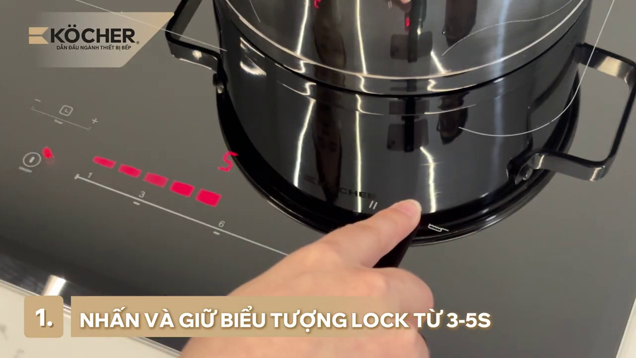 Ấn giữ phím khoá trong 3 - 5 giây để tắt tính năng khóa an toàn