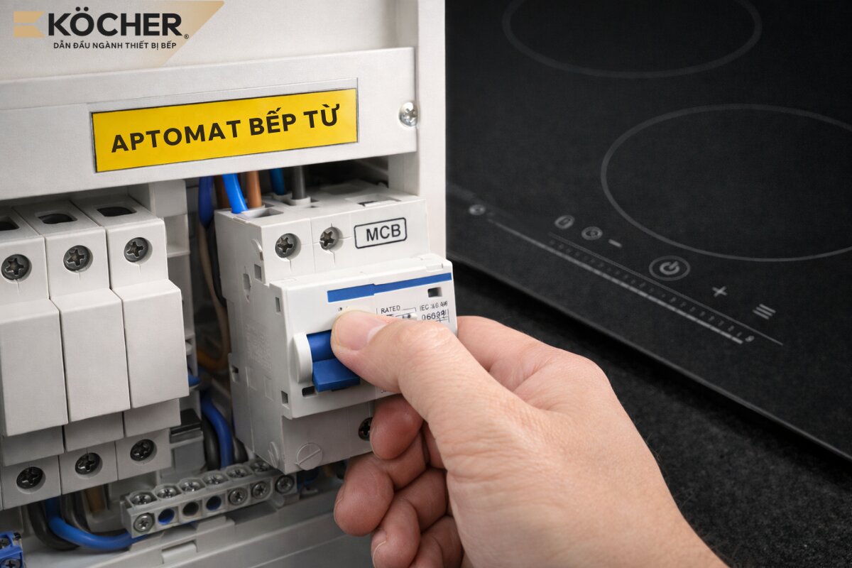 Ngắt nguồn điện bếp từ trong 30 - 60 giây để bếp về trạng thái bình thường.