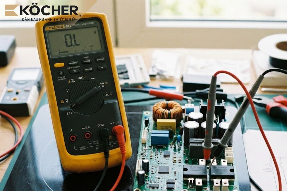 Đồng hồ vạn năng hiển thị “OL” thì có thể linh kiện đã bị hỏng.