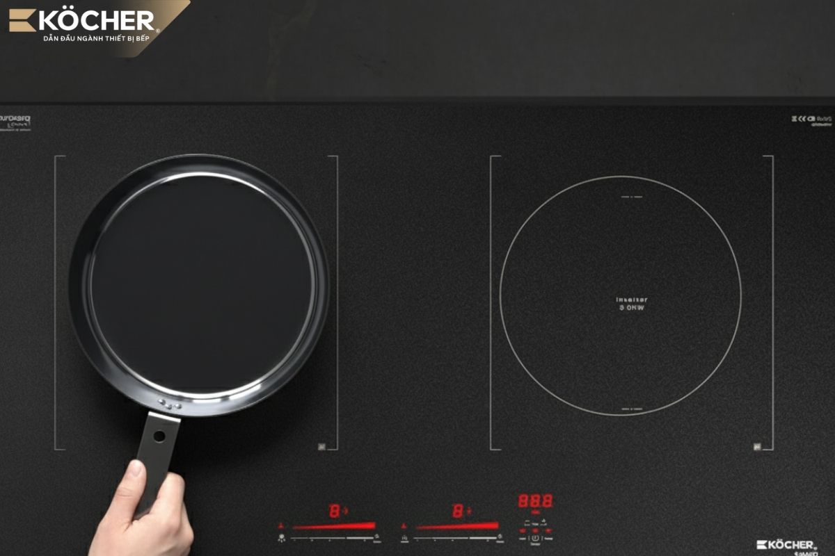 Di chuyển nồi trên mặt kính X-Nano không làm xước bề mặt.