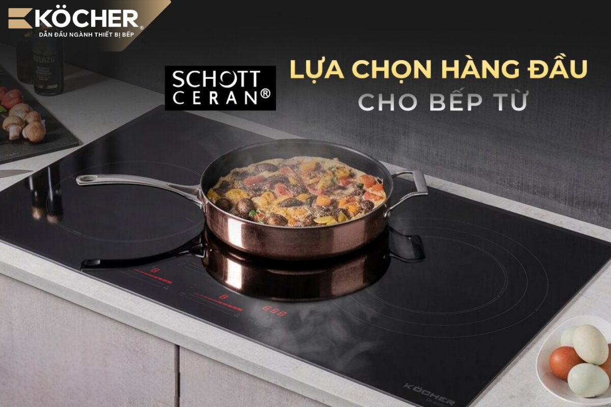 Mặt kính Schott Ceran bền đẹp, chịu lực tốt