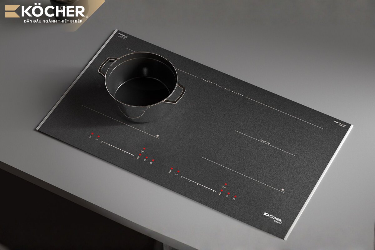 Lựa chọn bếp từ thiết kế bo viền kim loại để hạn chế rủi ro khi va chạm vật lý.