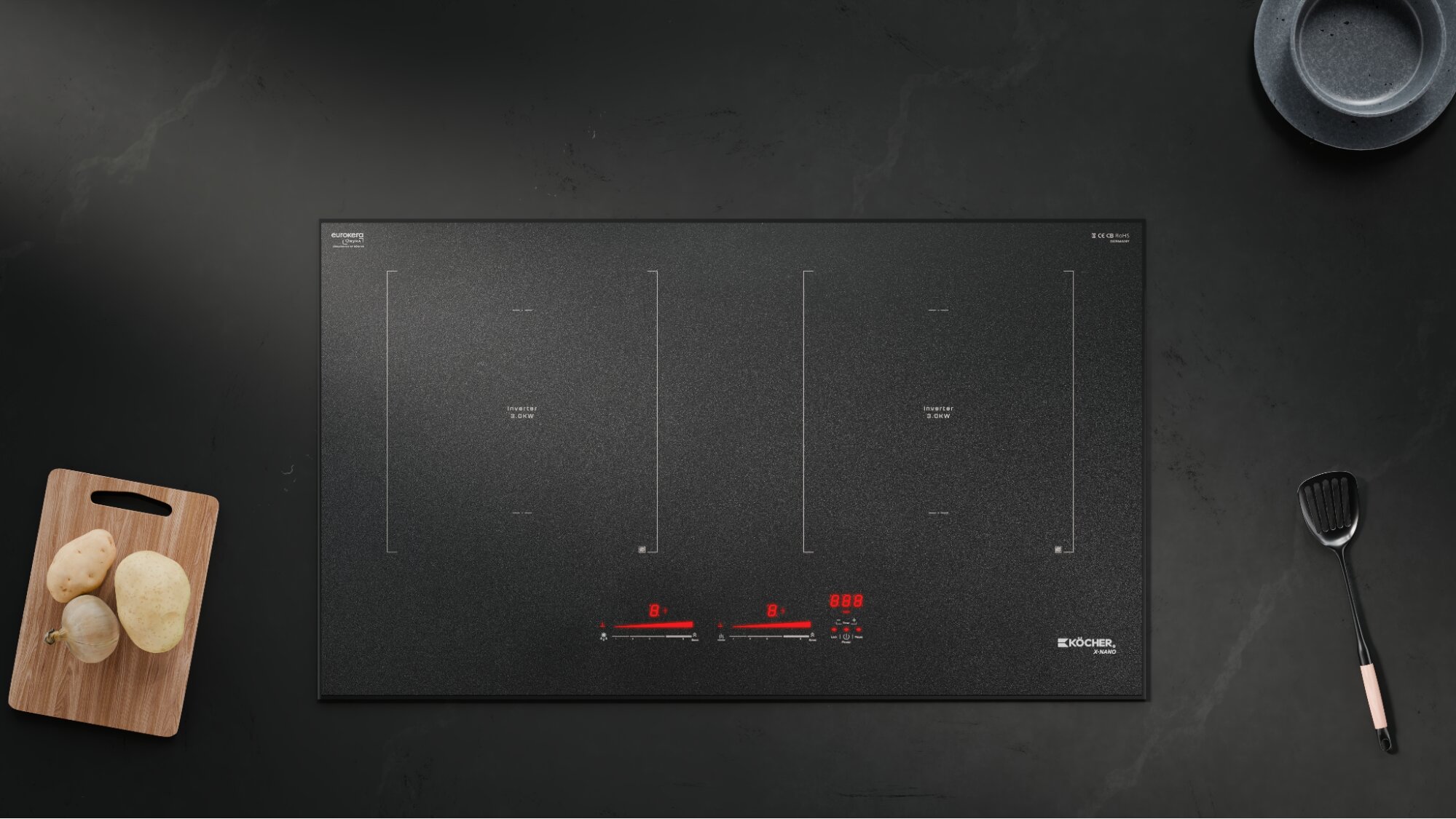 Không để các đồ vật có thể gây nhiễu tín hiệu điều khiển xung quanh bếp từ