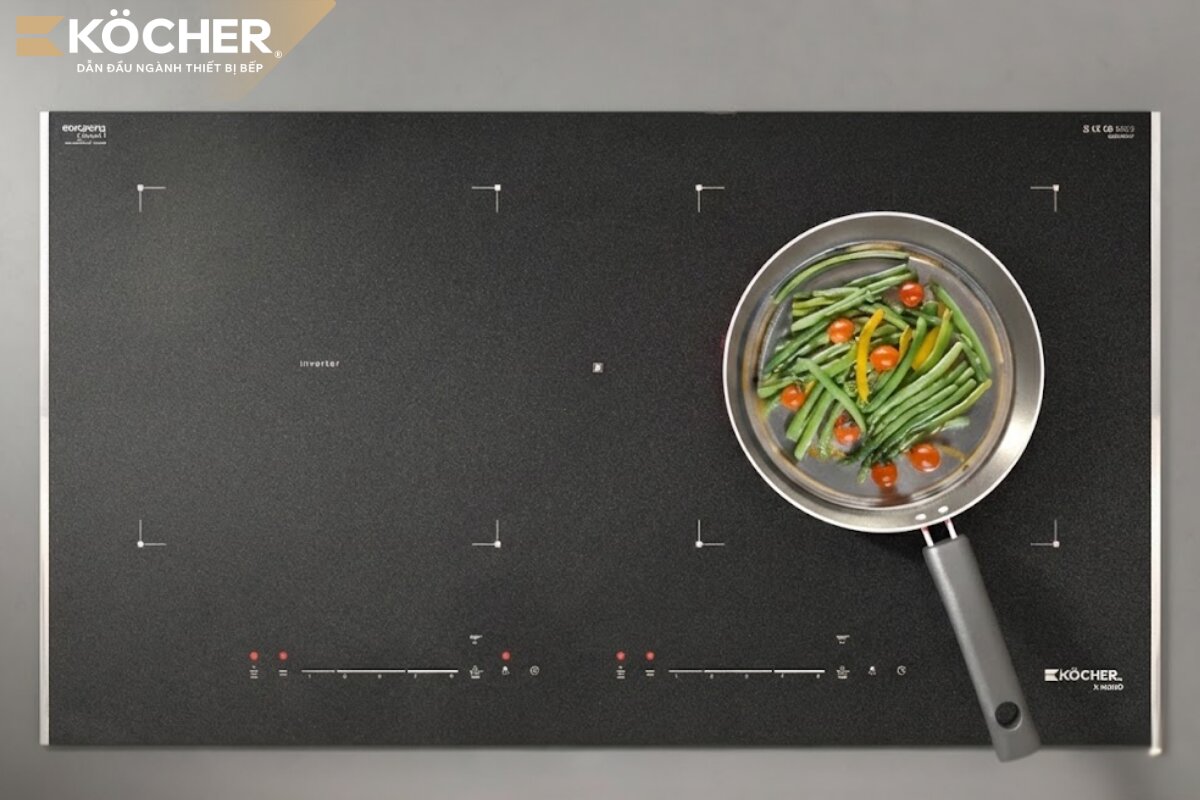 Bếp từ X-Nano 6 của Köcher với chế độ hẹn giờ độc lập lên đến 2 tiếng, giúp người nội trợ kiểm soát chính xác các món ninh hầm cần thời gian dài.