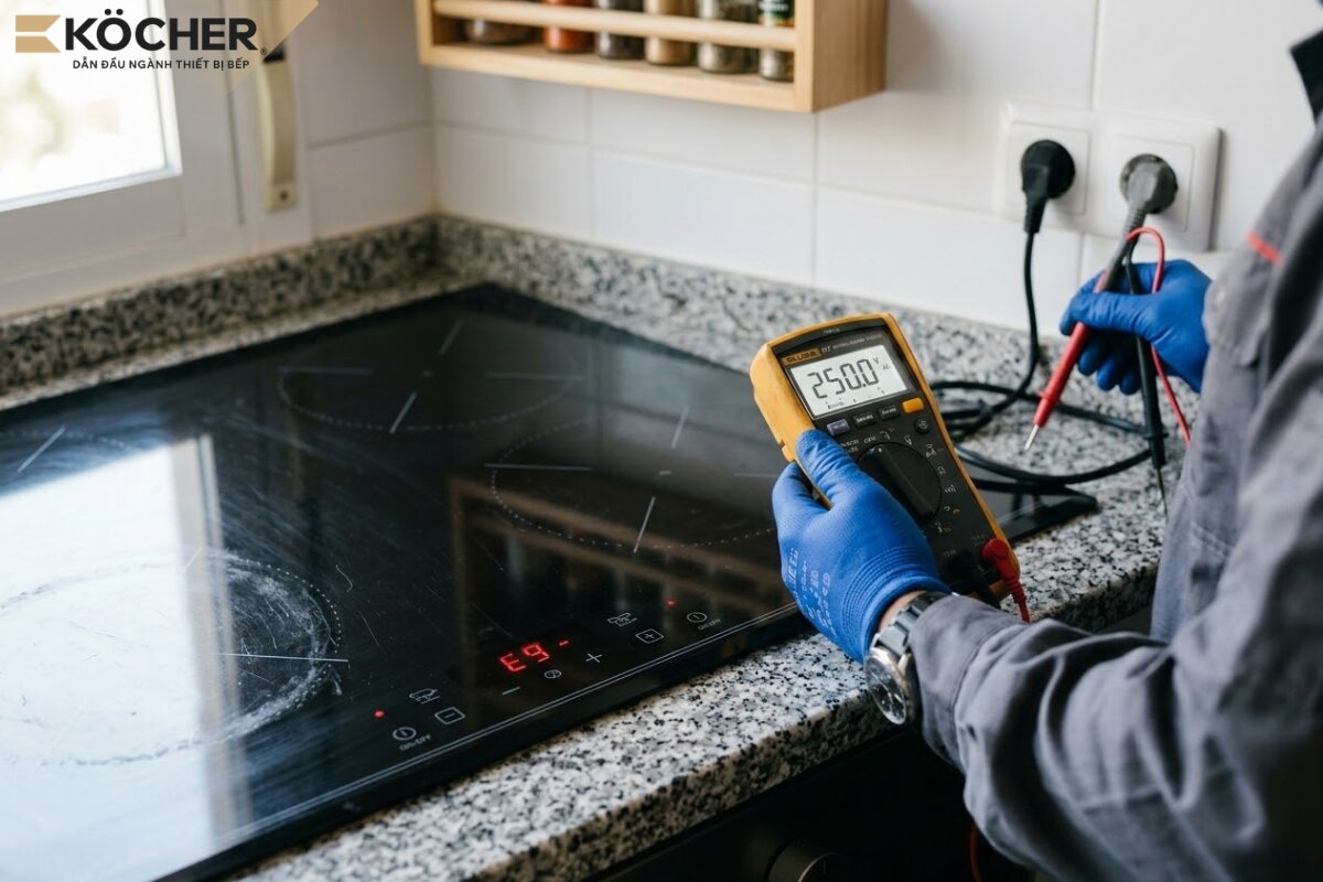 Nguồn điện quá cao cũng là nguyên nhân gây lỗi E9 ở bếp từ.