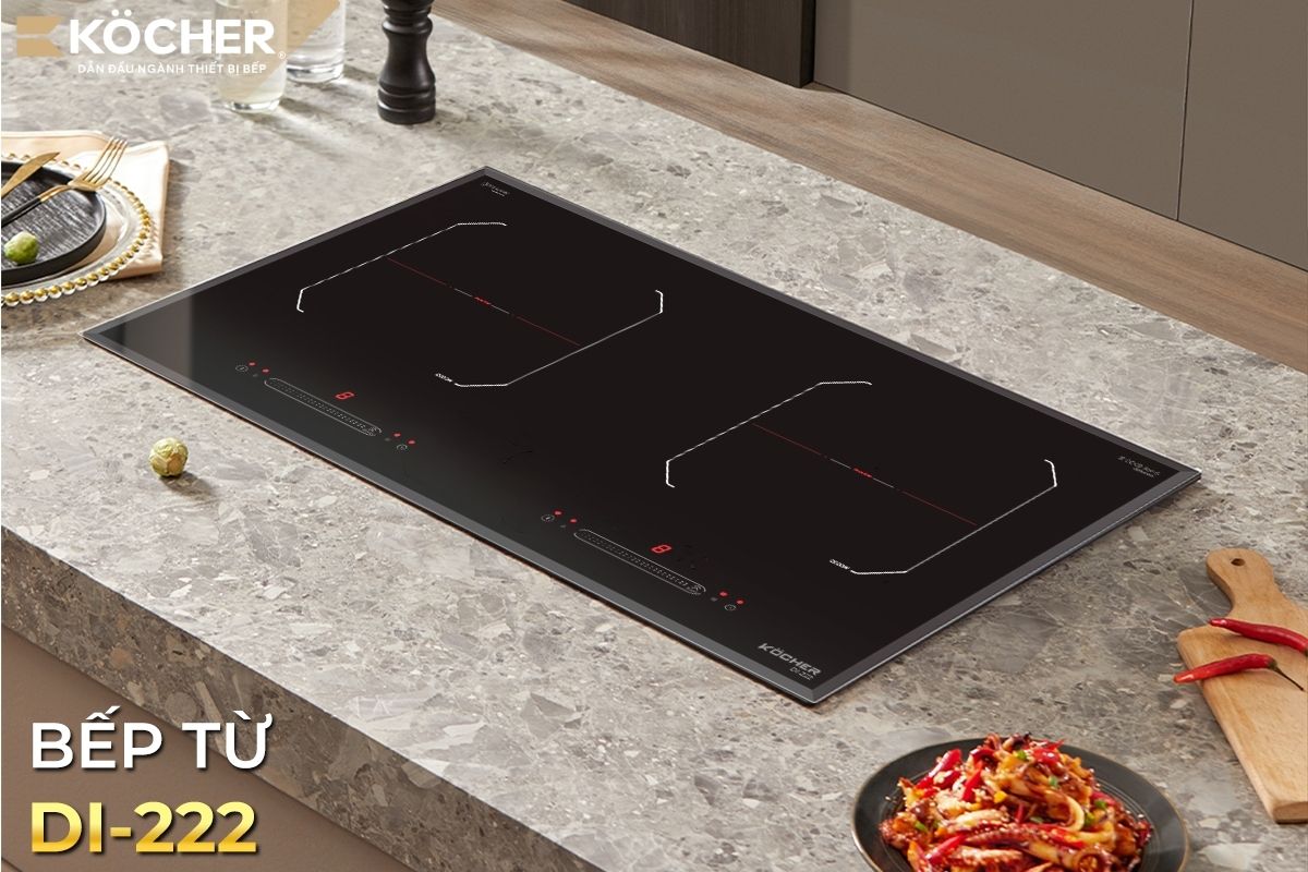 Bếp từ DI-222 với chế độ Inverter giúp bếp duy trì công suất ổn định và tiết kiệm điện năng hiệu quả.