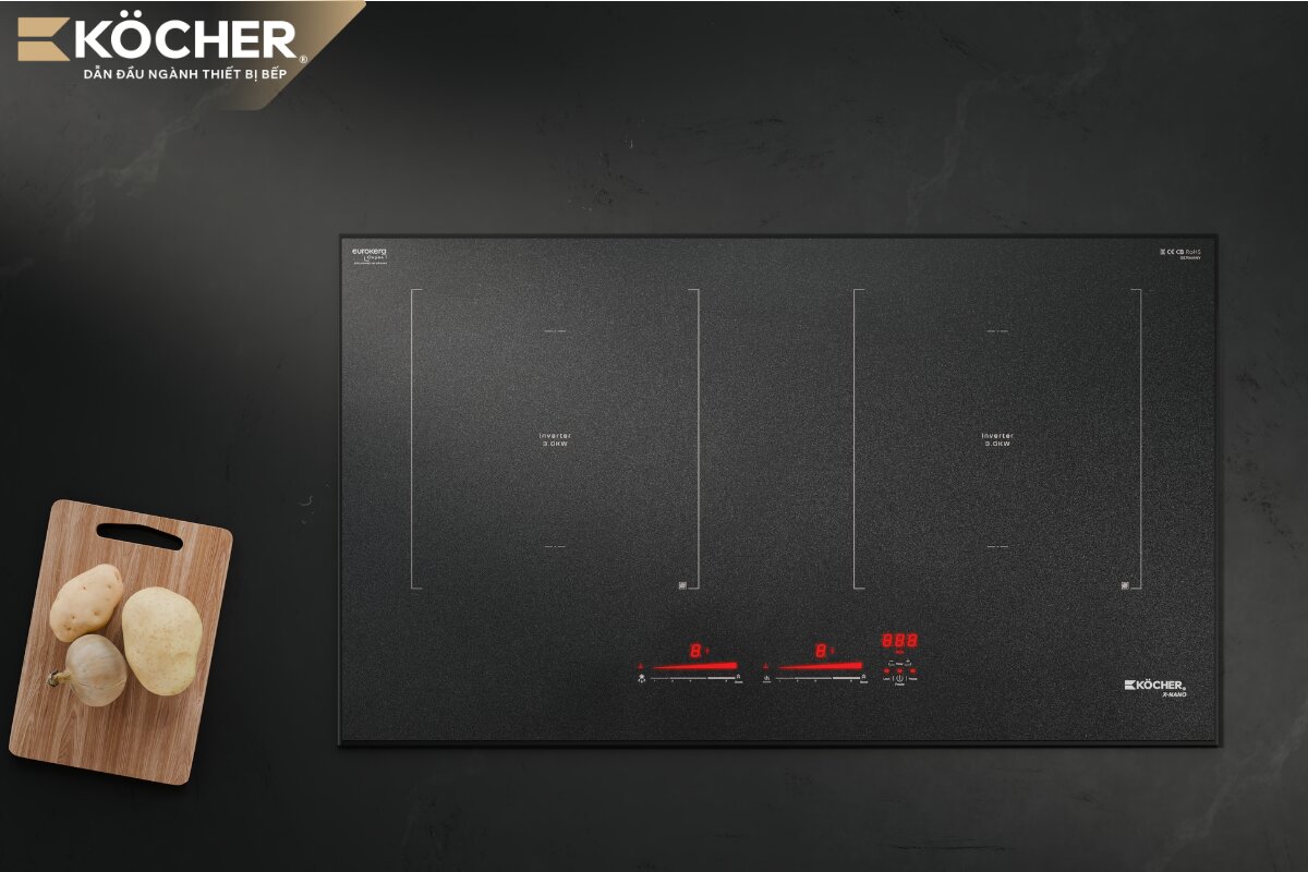 Bếp từ mặt kính nhám giúp hạn chế tình trạng trượt nồi trong quá trình thao tác