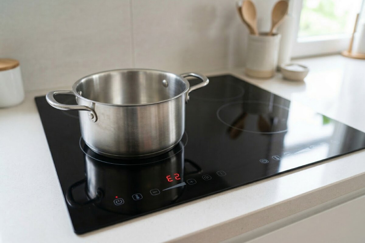 Nồi không có thực phẩm là nguyên nhân phổ biến khiến bếp bị lỗi E2.