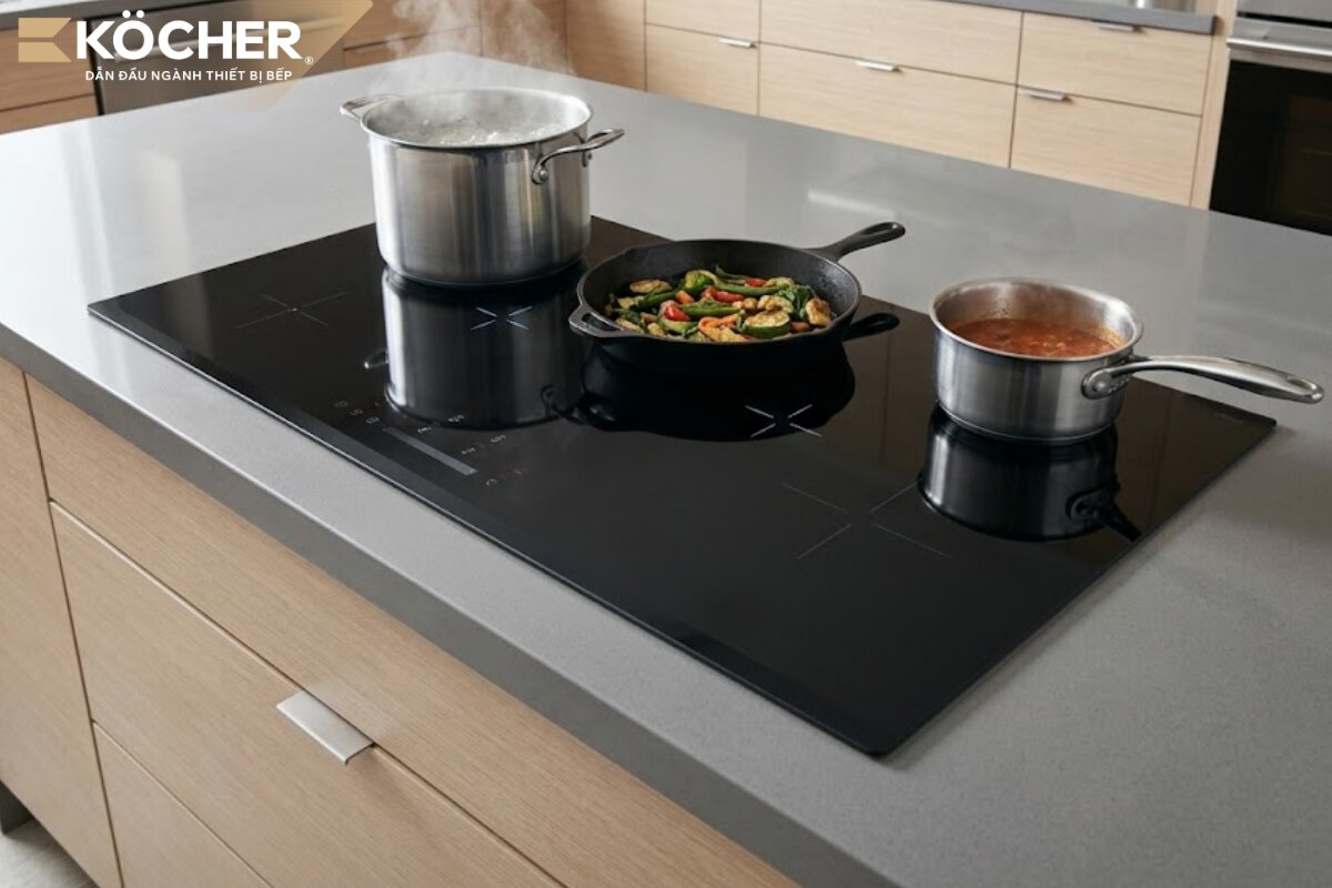 You can cook multiple dishes at once on one cooking surface.