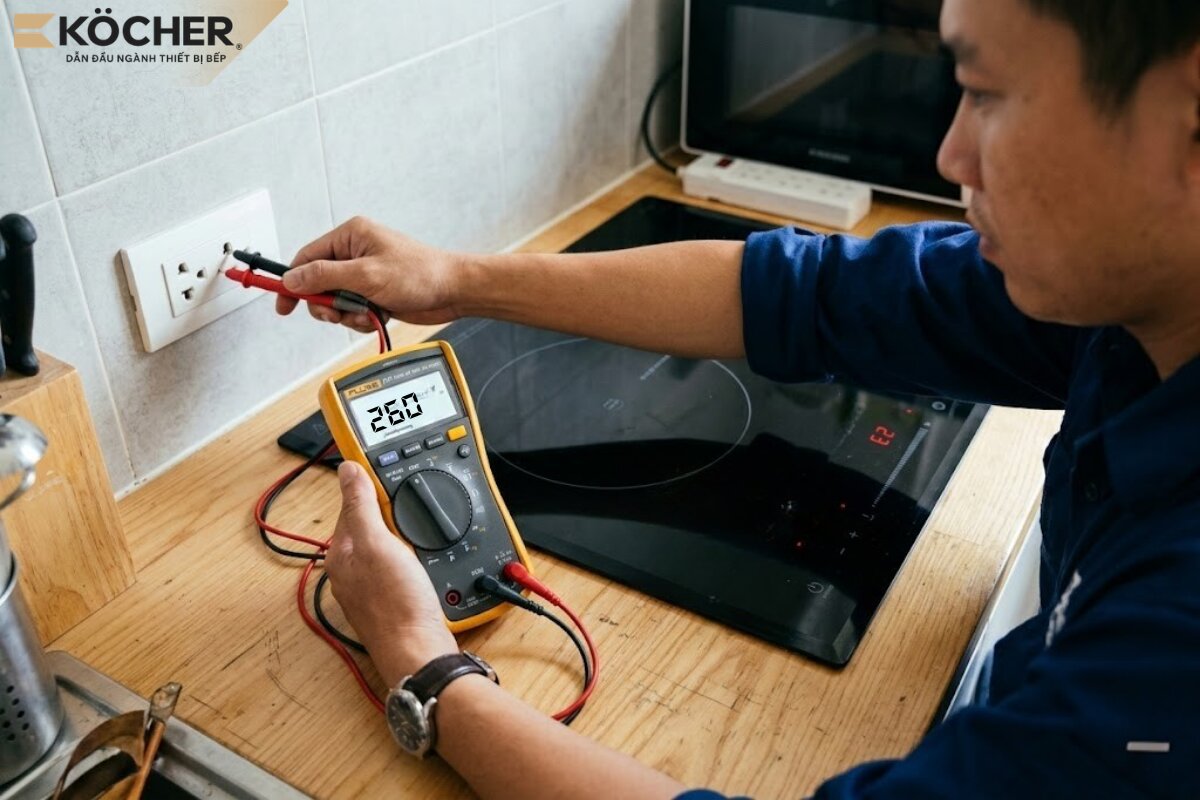 Điện áp quá cao khiến bếp từ bị lỗi.