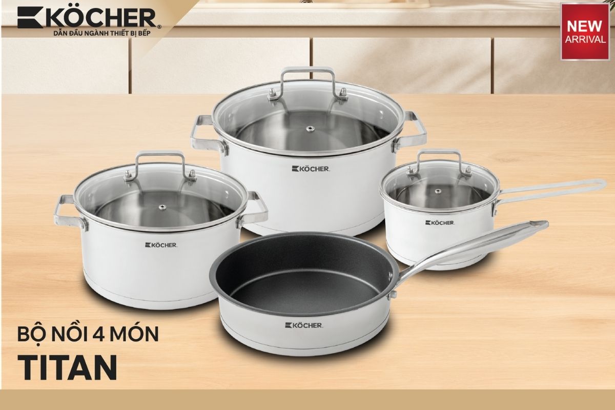 Bạn nên sử dụng bộ nồi cao cấp, đáy phẳng, có từ 3 - 5 lớp, được thiết kế dành riêng cho bếp từ