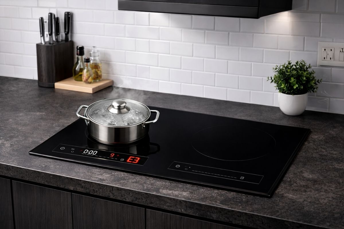 Lỗi E3 bếp từ thường do nguồn điện cung cấp cho bếp không ổn định