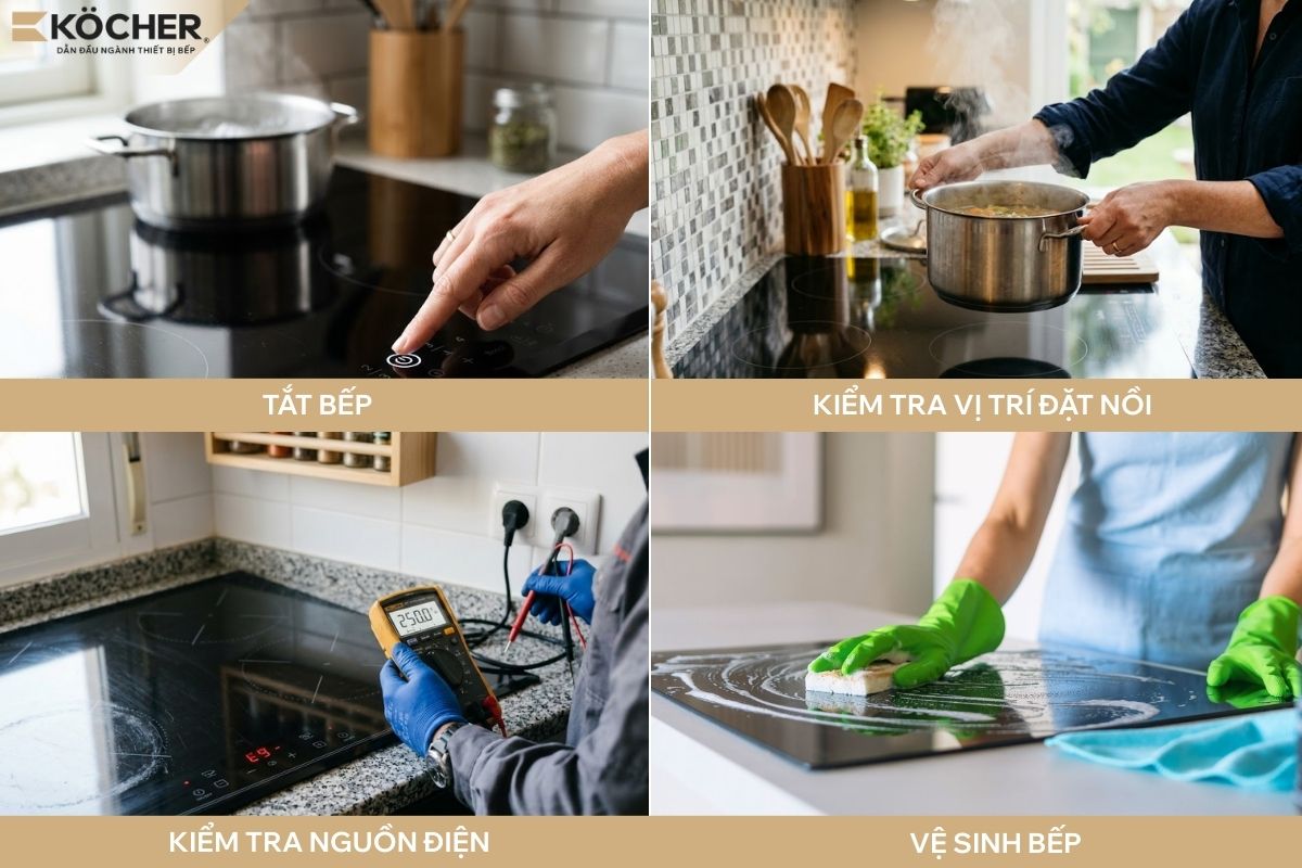 Các bước khắc phục lỗi E5 trên bếp từ