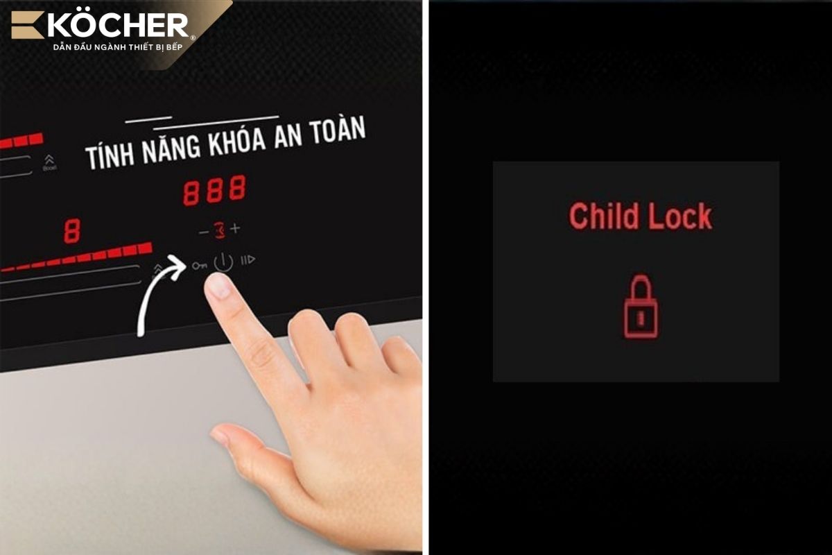 Nhấn giữ nút biểu tượng cái khóa 3 - 5 giây để tắt chế độ khóa an toàn