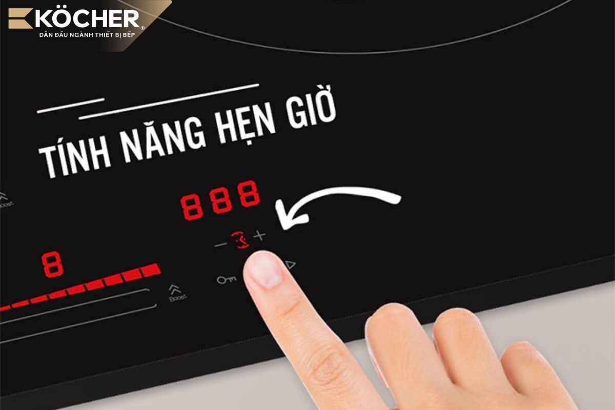 Sử dụng chế độ hẹn giờ của bếp từ để bếp tự tắt