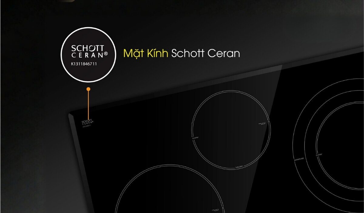 Mặt kính bếp từ chịu nhiệt và chống va đập