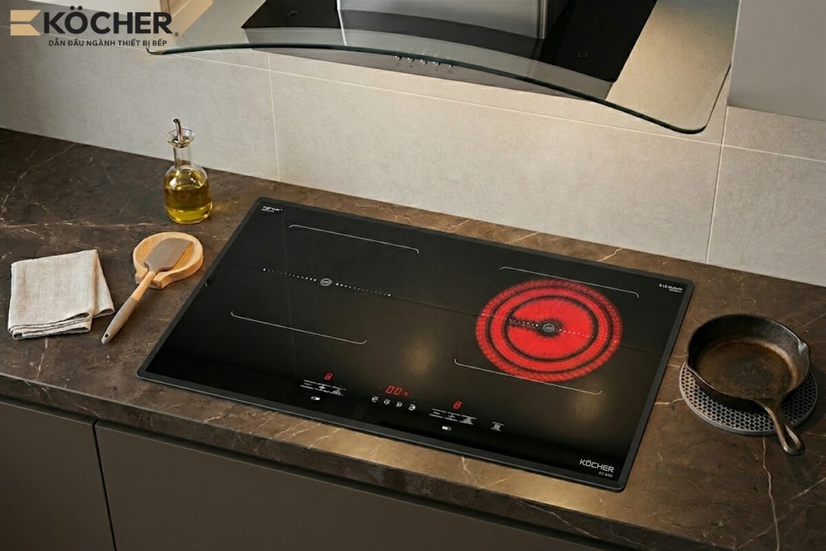 Bếp từ hồng ngoại giúp bạn tối ưu được ưu điểm của 2 loại bếp.