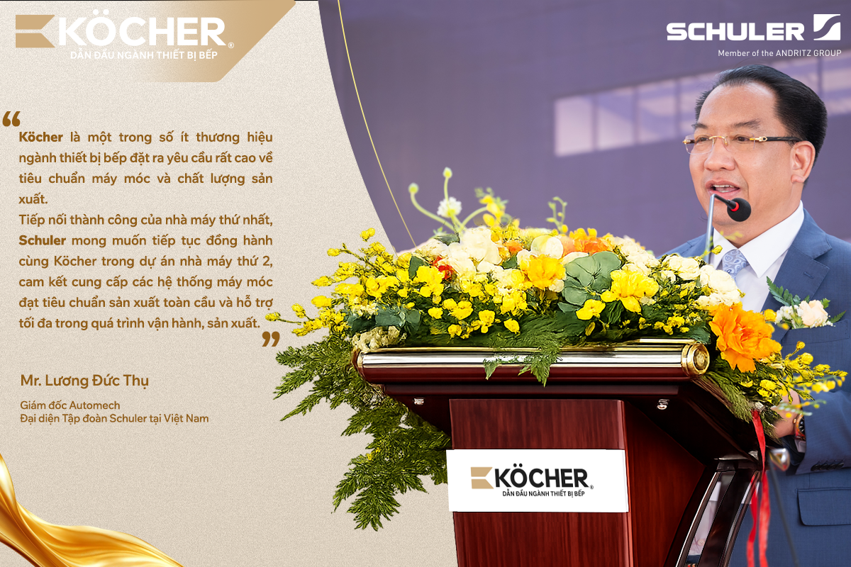 Phát biểu của Ông Lương Đức Thụ - Giám đốc Automech, Đại diện Tập đoàn Schuler tại Việt Nam