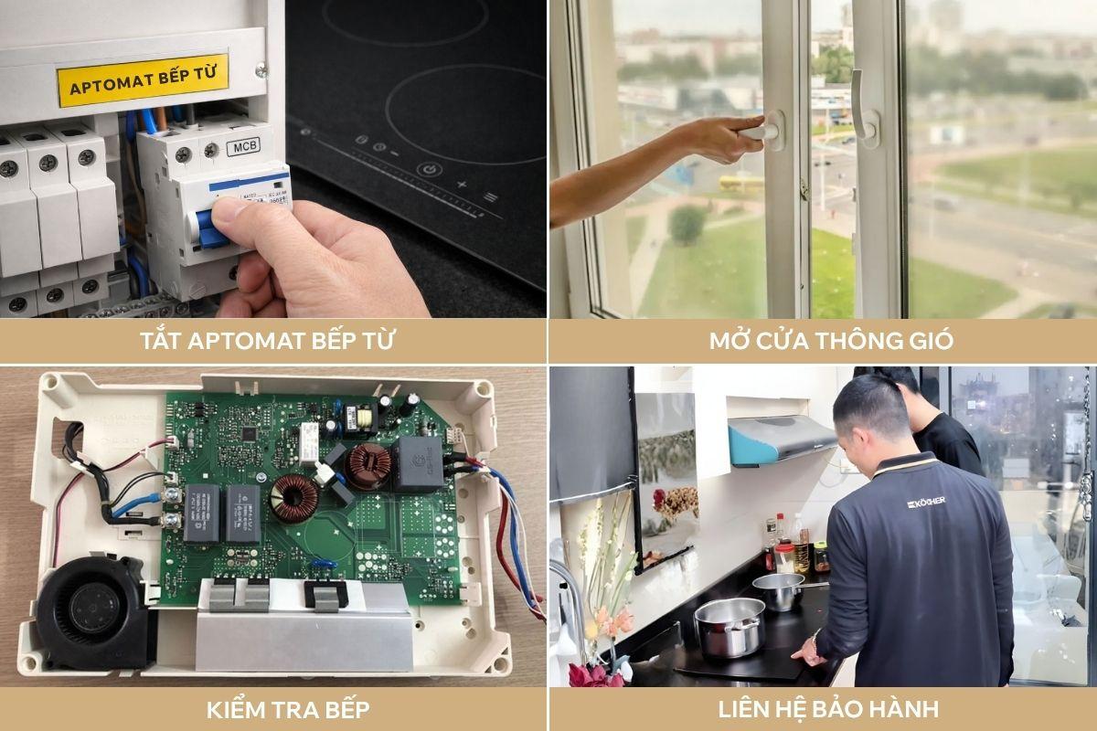 Các bước khắc phục lỗi bếp từ bị nổ