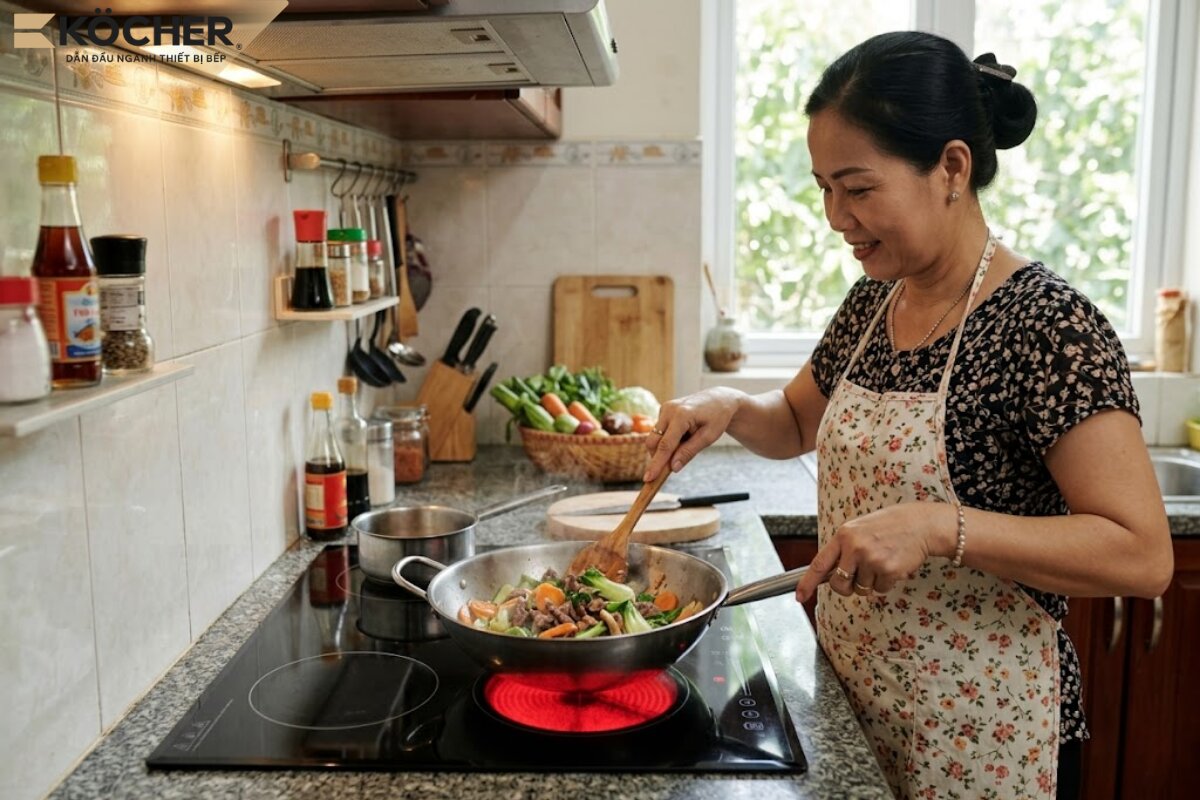 Bếp hồng ngoại mâm nhiệt có chi phí mua ban đầu thấp hơn bếp từ.