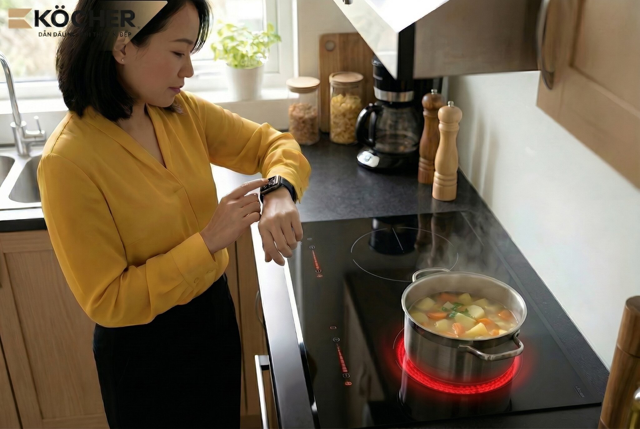 Bếp hồng ngoại có hiệu suất thấp hơn so với bếp từ.