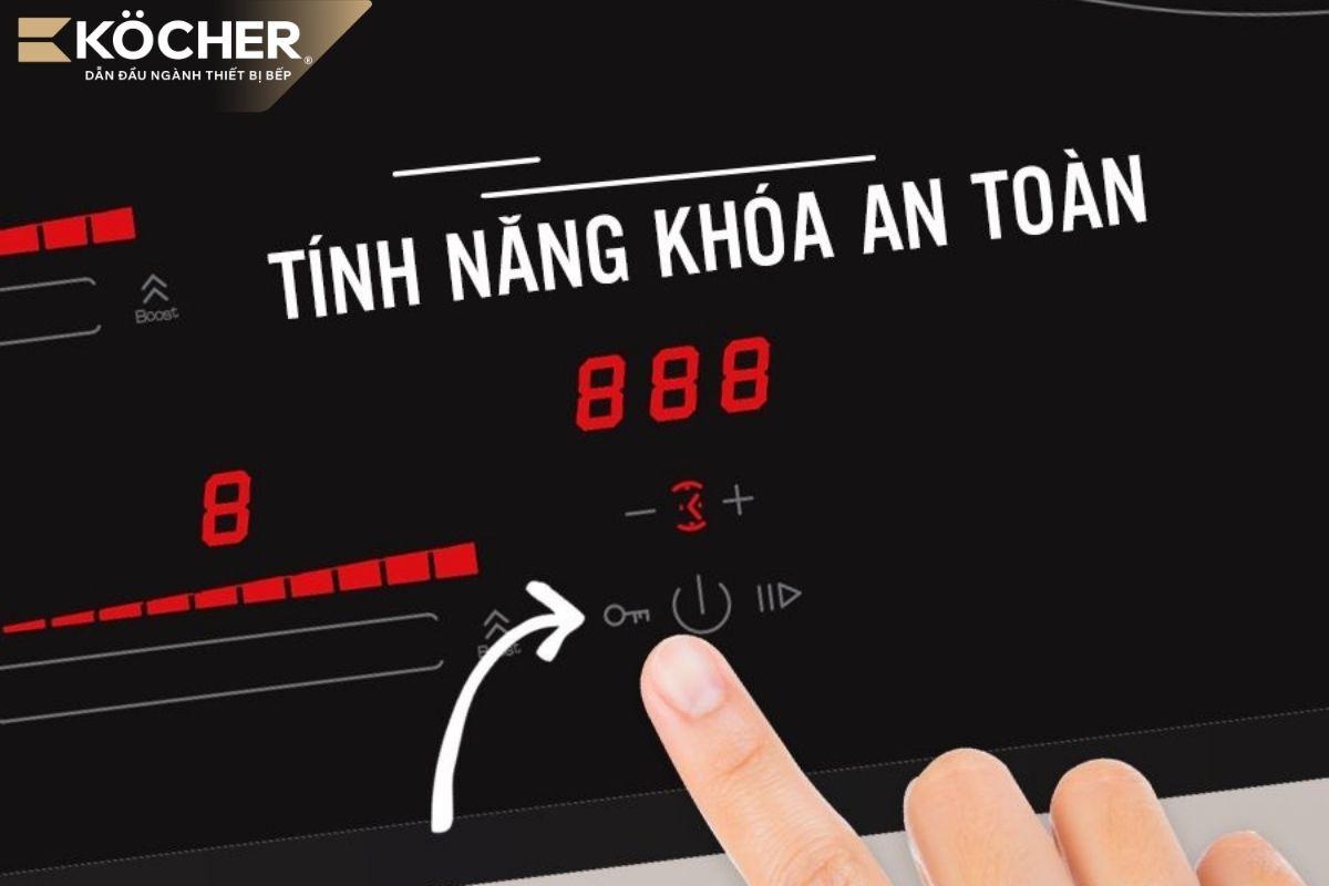 Bếp từ được thiết kế đáp ứng tiêu chuẩn an toàn quốc tế, đảm bảo an toàn cho người sử dụng
