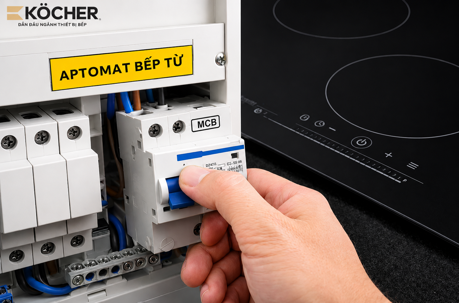 Aptomat riêng cho khu bếp từ để đảm bảo an toàn điện