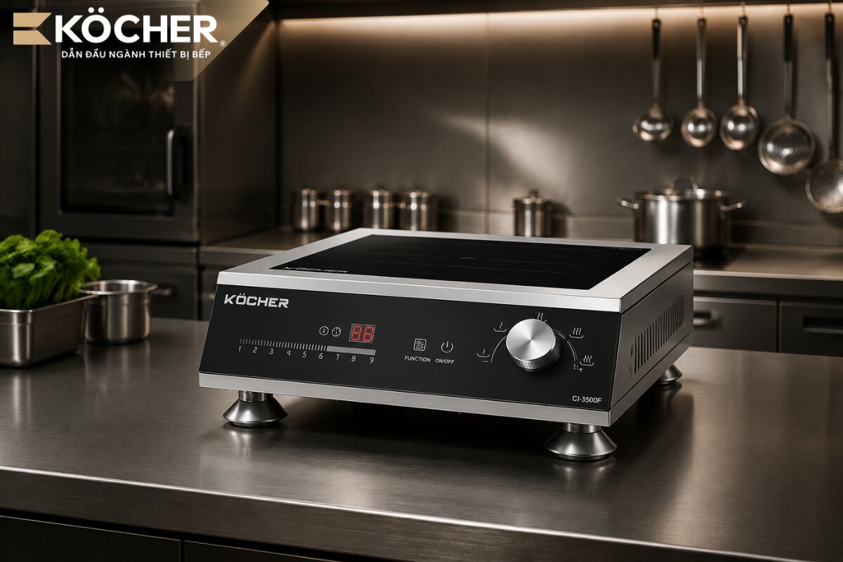 Khi sử dụng các dòng bếp từ công nghiệp được trang bị công nghệ biến tần Inverter như model CI-3500F của Köcher
