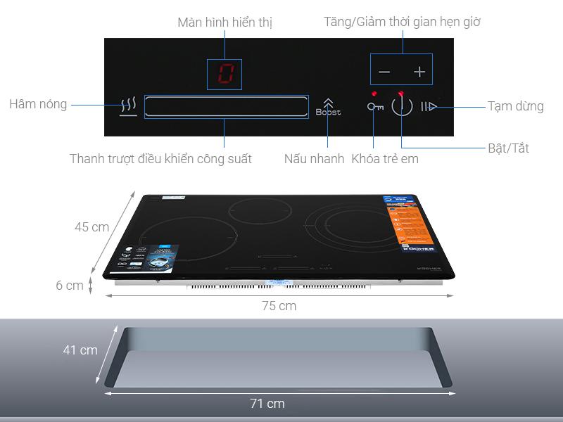 Giai đoạn xây nhà là thời điểm nên cân nhắc chọn mua bếp từ âm bởi thiết kế bếp sẽ quyết định kích thước khoét đá