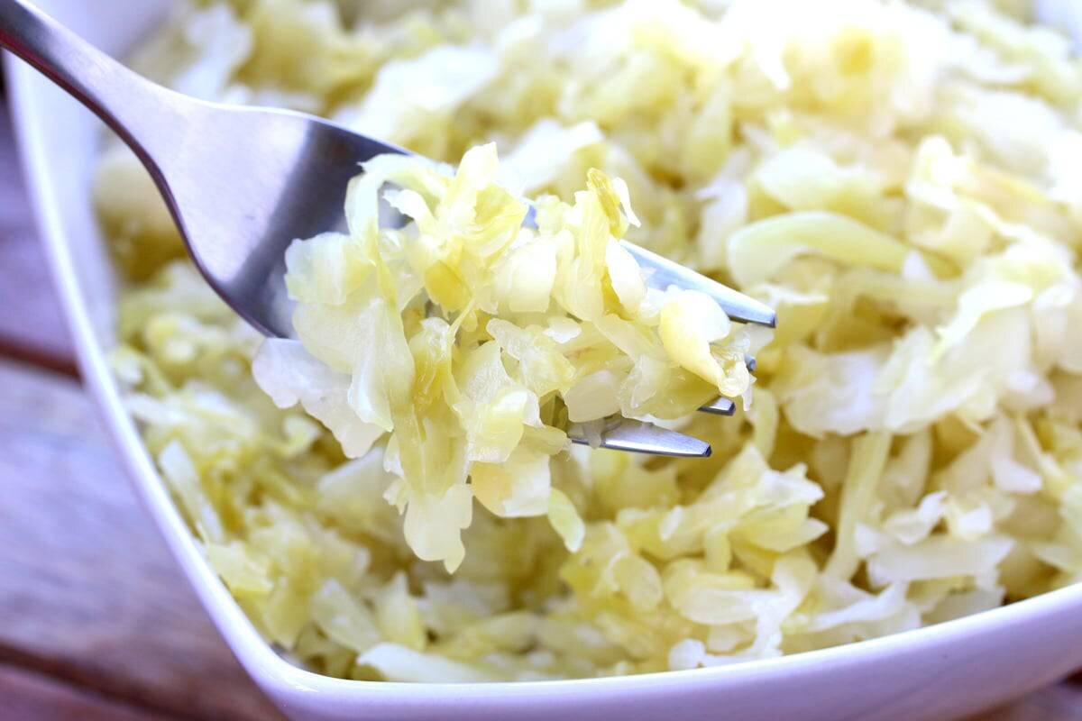 Finely shredded cabbage to release water quickly, making fermentation easier. (Source: daringgourmet.com)
