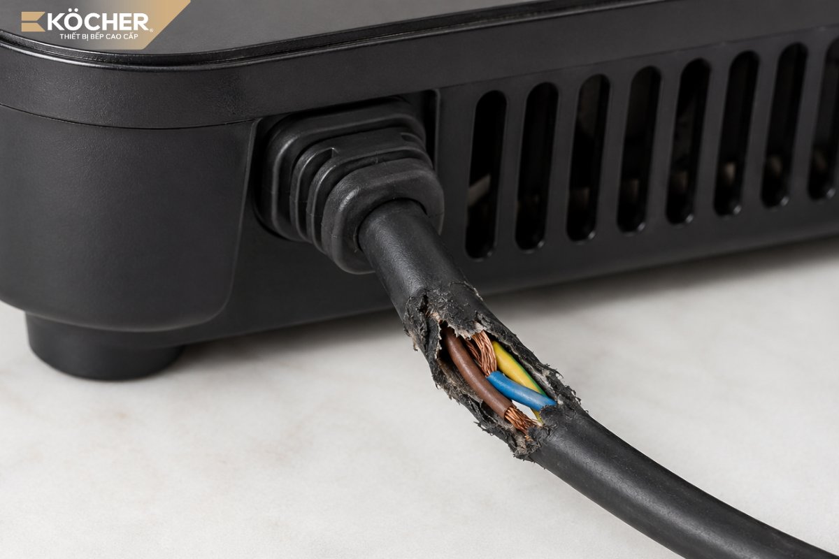 Dây bếp từ nên được bọc bằng lớp PVC dày để tránh côn trùng cắn phá